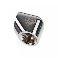 Bitspower Silver Shining 90-Degree With Dual Inner G1/4" Extender BP-90DIG14