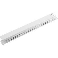 Lanberg cable management panel type A, 19'', 1U, grey AK-1201-S