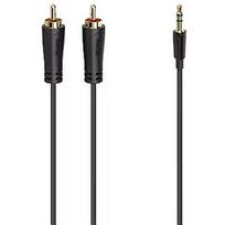 Hama Hama Audio Cable, 3.5 mm - 2 RCA, gold-plated, 1,5 m, black - Cable 00205260