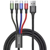 Baseus USB-A to 2x USB-C/Lightning/MicroB Cable, 1.2m CA1T4-B01