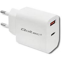 Qoltec Charger 18W 5-12V, 1.5-3A, USB C 51714