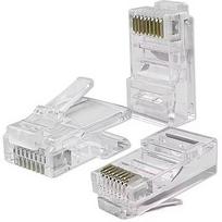 Qoltec RJ45 through connector plug,CAT5e,UTP,100pcs 54542