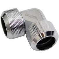 Alphacool Eiszapfen 16mm HardTube compression fitting 90° L-connector for Acryl- brass tubes (rigid or hard tubes), Chrome 17445