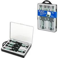Logilink Screwdriver Set, 6pcs Screwdriver heads of steel for precision workDurable polypropylene handleIncl. transport boxThe set includes1x T5 x 50 mm1x T6 x 50 mm1x T7 x 50 mm1x slot driver 2.0 x 50 mm1x slot driver 3.0 x 50 mm1x Cross slot driver 0 x 50 mmBarcode: 4052792012460 WZ0020