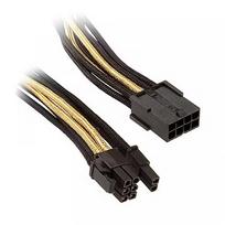 Silverstone PCI-8-Pin zu PCIe-6+2-Pin Kabel, 250mm - schwarz/gol SST-PP07-PCIBG