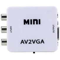 RoGer Adapter to Transfer RCA to VGA Signal (+Audio) White RG-RCA-VGA-CON-WH