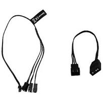 Alphacool Digital RGB LED y-cable 3-times with JST male connector 30cm, Black 18601