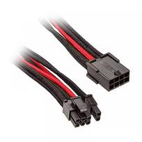 Silverstone PCIe-8-Pin zu PCIe-6+2-Pin Kabel, 250mm - schwarz/ro SST-PP07-PCIBR