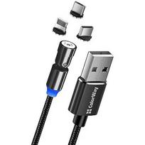 ColorWay Cable 3in1 (Lightning+MicroUSB+Type-C) Magnetic Rotation 540° 2.4А, 1m | CW-CBUU037-BK CW-CBUU037-BK