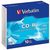 Verbatim  CD-R Verbatim 700MB 1x-52x Extra Protection Surface, 10 Pack Slim 43415V