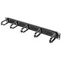 Lanberg 19inch cable management AK-1203-B brush panel 5 rings- type B 1U black AK-1203-B