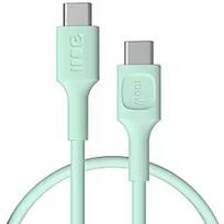 Green Cell Kabelis Green Cell PowerFlex Fast Charging USB Type-C Male - USB Type-C Male 100W Mint Green 0.3m KABGC100PF30MG