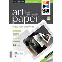ColorWay ART T-shirt transfer (dark) Photo Paper, 5 sheets, A4, 120 g/m² PTD120005A4