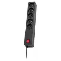 Lestar Surge protector ZX 510, 1L, 1,0m, black 1966008404