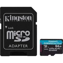 Kingston Canvas Go Plus Gen4, 64GB microSDXC +Adapter SDCG4/64GB