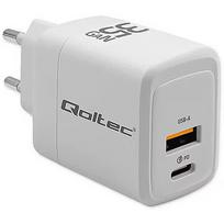 Qoltec GaN 35W charger 5V 20V 1.5A 3A,1xUSB C PD,1xUS 51824