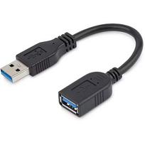 Startech USB-A 3.0 Extension Cable, 0.15m USB3EXT6INBK