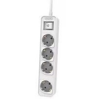 Philips Extension cable 1.5m 4 AC sockets white Phil-CHP2144W/60