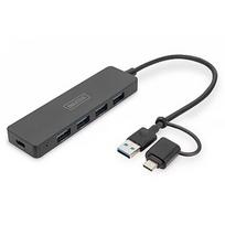 Digitus HUB 4-PORT SLIM LINE USB3. 02M USB-C ADAP 5GBPS 02M CABLE DA-70235