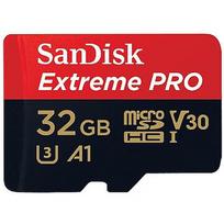 SanDisk Extreme Pro, microSDHC, 32GB, UHS-I, U3, V30 +Adapter SDSQXCG-032G-GN6MA