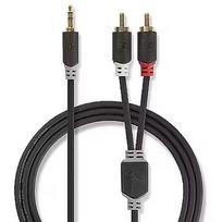 Nedis 3.5mm to 2x RCA, 2m CABW22200AT20