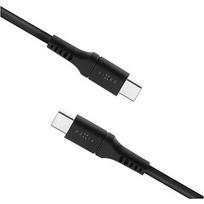 Fixed Liquid Silicone Cable USB-C/USB-C, 1,2m, 60W, Black FIXDLS-CC12-BK