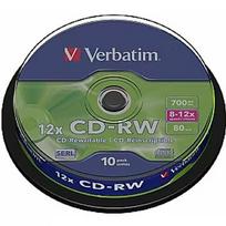 Verbatim  CD-RW SERL Verbatim 700MB 12x 10 Pack Spindle 43480V
