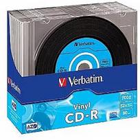 Verbatim CD-R Verbatim [ slim jewel case 10 | 700MB | 48x | Data Vinyl | DataLife+ AZO ] 43426
