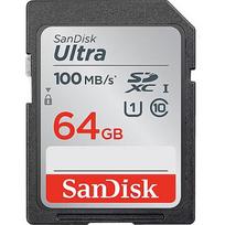 SanDisk Ultra, 64GB, SDXC, UHS-I, U1, V10 SDSDUNR-064G-GN3IN