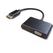 RoGer DisplayPort to HDMI + VGA Adapter v1.4 / 4K@30Hz RO-DP2VGA+HDMI-BK