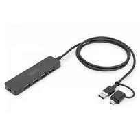 Digitus HUB 4-PORT SLIM LINE USB3. 12M USB-C ADAP 5GBPS 12M CABLE DA-70236