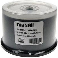 Maxell CD-R 700MB 52x80 min, spindel, płyta do nadruku 624042.00.AS