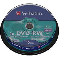 Verbatim Matricas DVD-RW SERL Verbatim 4.7GB 4x 10 Pack Spindle 43552V