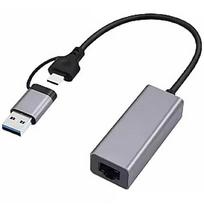 Gembird USB 3.1 + type-C Gigabit network adapter space grey A-USB3AC-LAN-01