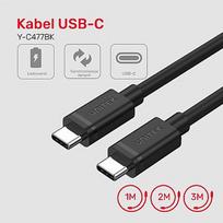 Unitek przewód USB Typ-C do USB Typ-C 3m Y-C477BK01-3M