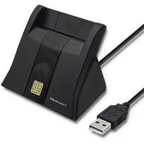 Qoltec Smart chip card scanner USB2.0 Plug&play 50643