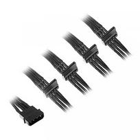 Silverstone 4-Pol-Molex auf 4x SATA Verlängerung - 300mm schwarz SST-PP07-BTSB