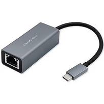 Qoltec USB C to RJ45 Ethernet 1000Mps,aluminium housi 50352