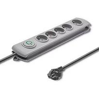 Qoltec Surge protector 5 sockets 3m gray 50272
