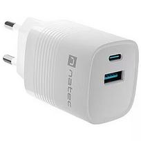 Natec Ladowarka sieciowa RiberaGAN USBA USBC 30W NUC-2140