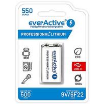 everActive Rechargeable 9V, Li-ion 550mAh, type-c EVHR22-550C