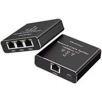 Qoltec Splitter Ethernet mini SWITCH 1x3 RJ45 USB C 52294