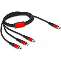 Delock USB-C to Lightning/MicroUSB/USB-C, 1m 86711