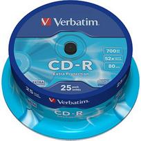 Verbatim CD-R 80/700MB 52X 25pack EXTRA PROTECTION cake box -  43432