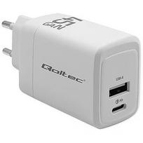 Qoltec GaN 45W charger 5V 20V 1.5A 3A,1xUSB C PD,1xUS 51825