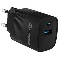 Natec Ladowarka sieciowa RiberaGAN USBA USBC 30W NUC-2141