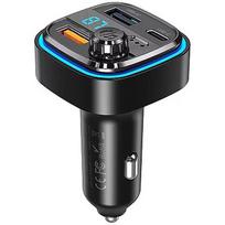 XO BCC08 Bluetooth FM / MP3 Transmiteris + 2x USB QC 3.0 3.1A + USB-C PD 20W ātrs lādētājs USB Play Black XO-BCC08