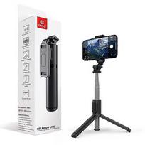 Crong Compact selfie stick Bluetooth tripod black CRGSGL1BLK