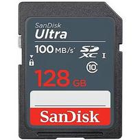 SanDisk Ultra, 128GB, SDXC, UHS-I, U1, V10 SDSDUNR-128G-GN3IN