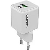Canyon charger CU20AC GaN 20W 1xPD 1xQC EU White CNS-CUW20AC